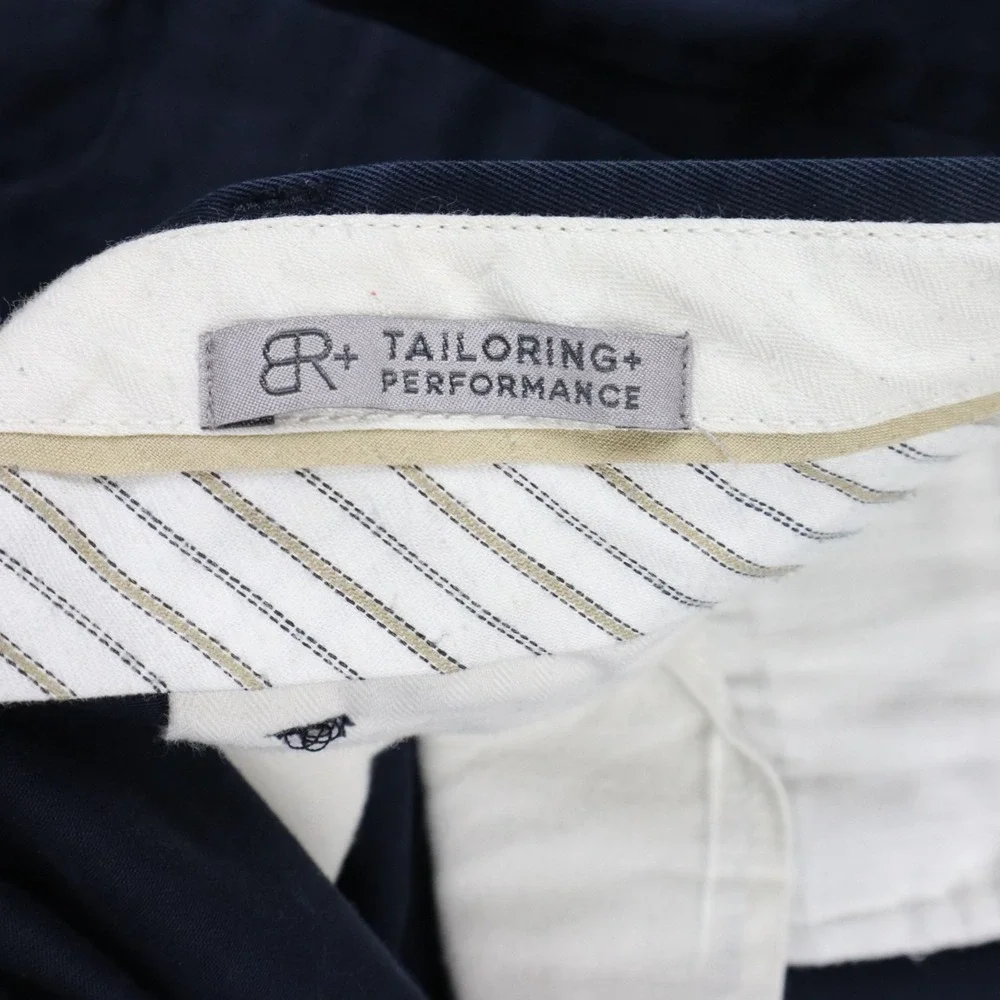 Banana Republic Pants Mens 36x34‎ Tapered Fit Khaki Stretch Flex Flat Front Blue